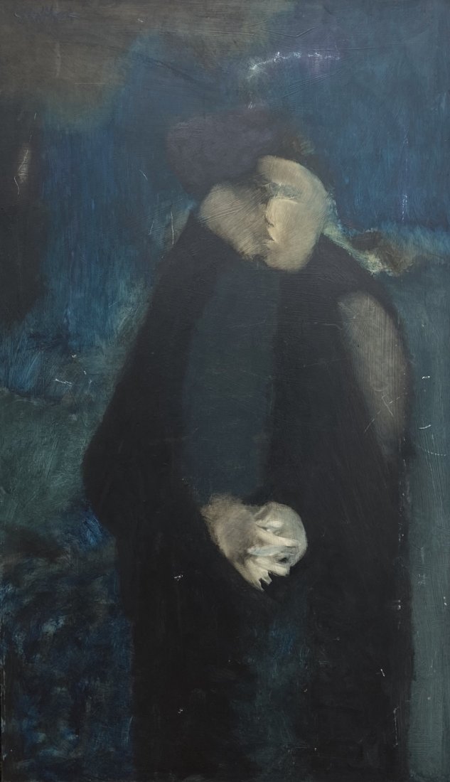 Modernist Abstract Of Figures Kissing, Signed (1 of 4)