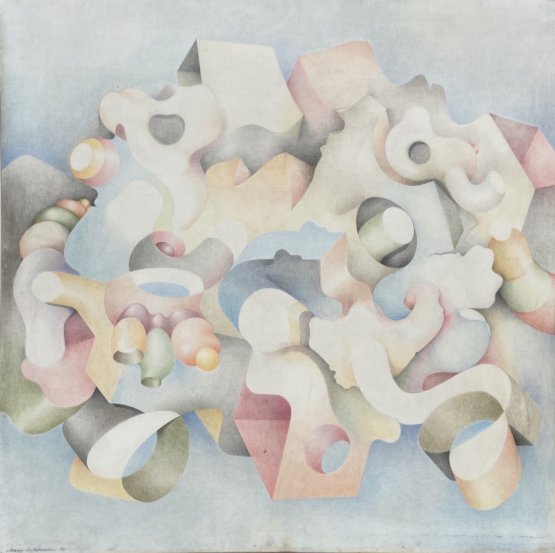 RON WEBBER (20th c, American) Abstract 1976 (1 of 4)