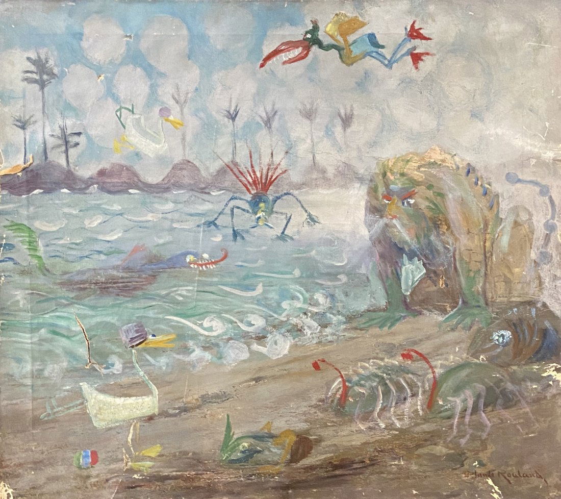 ORLANDO ROULAND (1871-1945, New York) Fantasy Scene (1 of 4)