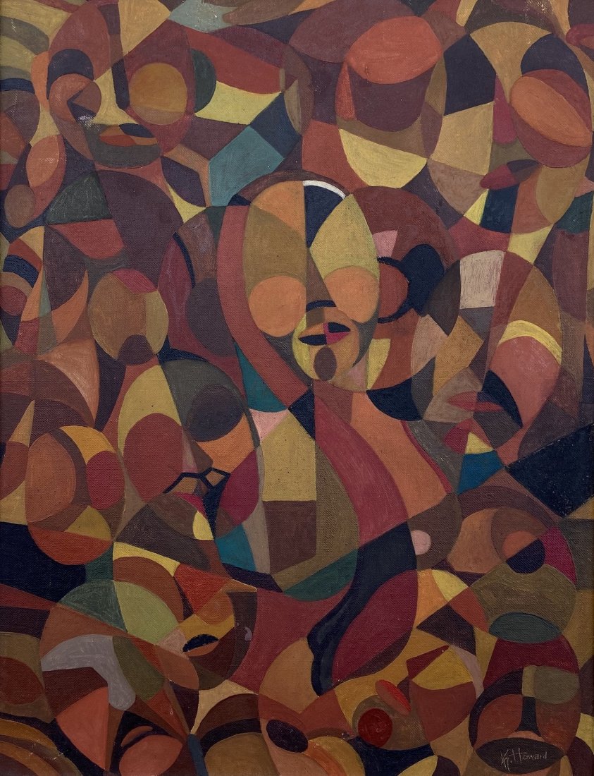 Mid-Century Modern Abstract Signed Howard (1 of 4)