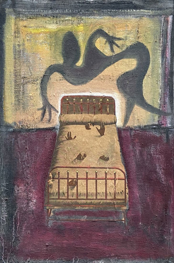 Surrealist Outsider Art Signed Calloway 1974 (1 of 4)