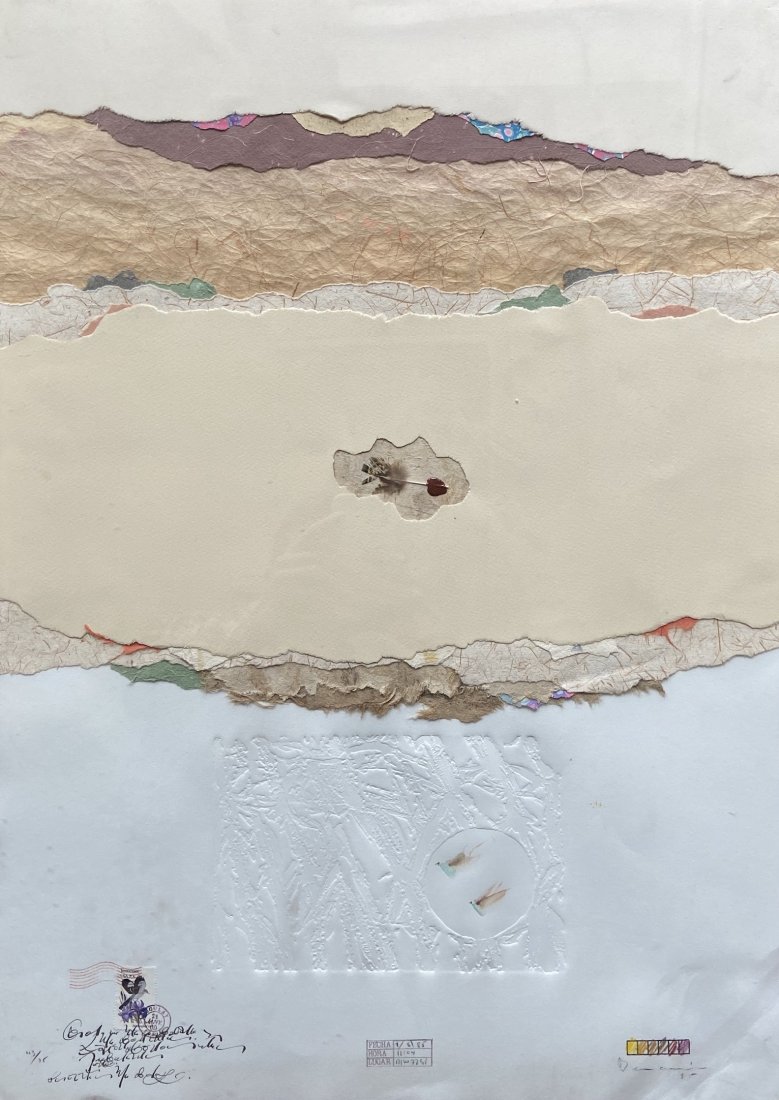 RICARDO BENAIM (b. 1949, Venezuela) Abstract: Mixed media 19 1/2 x 27 1/2 in., 26 x 38 in. (framed).