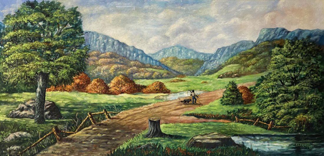 Large Italian Impressionist Landscape Signed Ferraro (1 of 3)