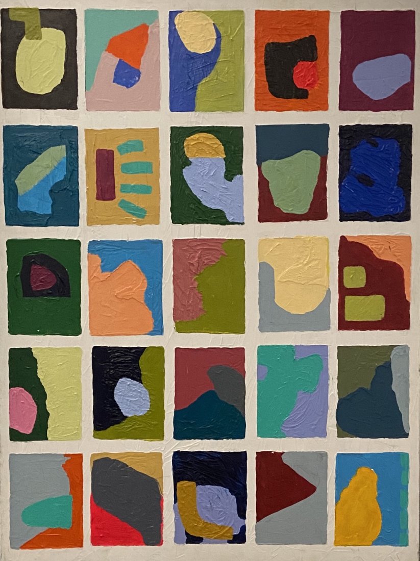 Large Modern Abstract Of Color Fields, Signed (1 of 3)