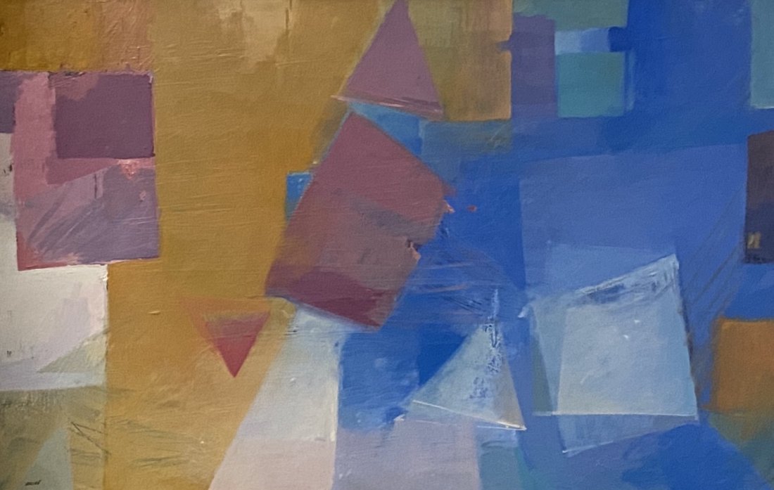 Large Modern Abstract, Signed Marcune (1 of 4)