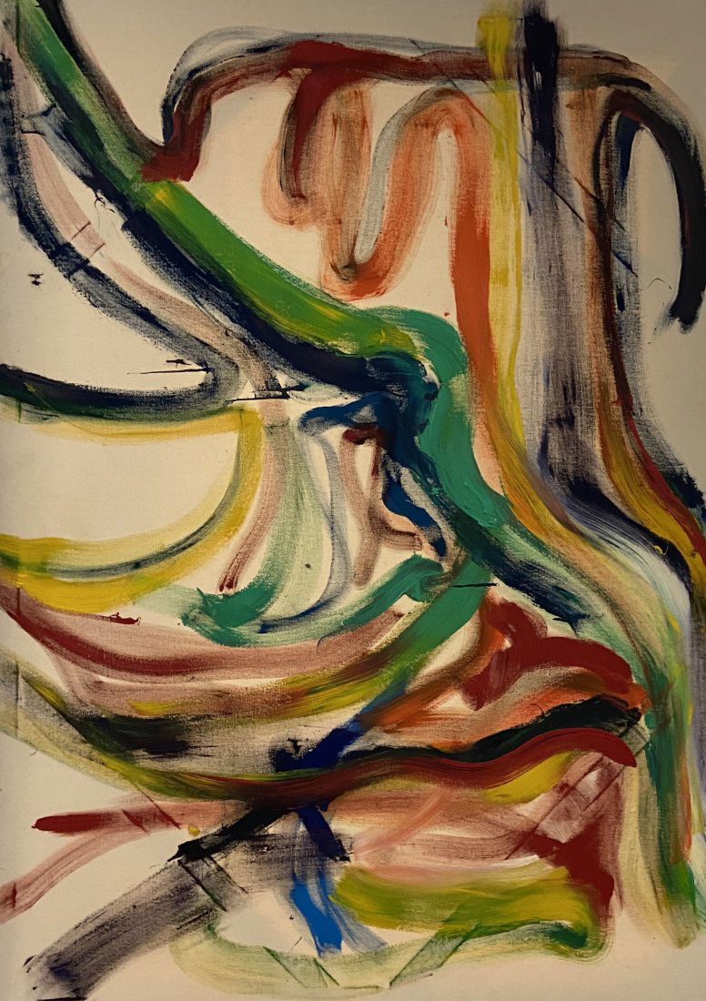 Huge 1970's Abstract Expressionist Painting, Signed (1 of 3)