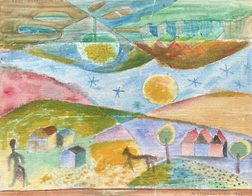 WILLIAM FREDERICKSEN (1914-2010, Norway) Two Worlds (1 of 5)