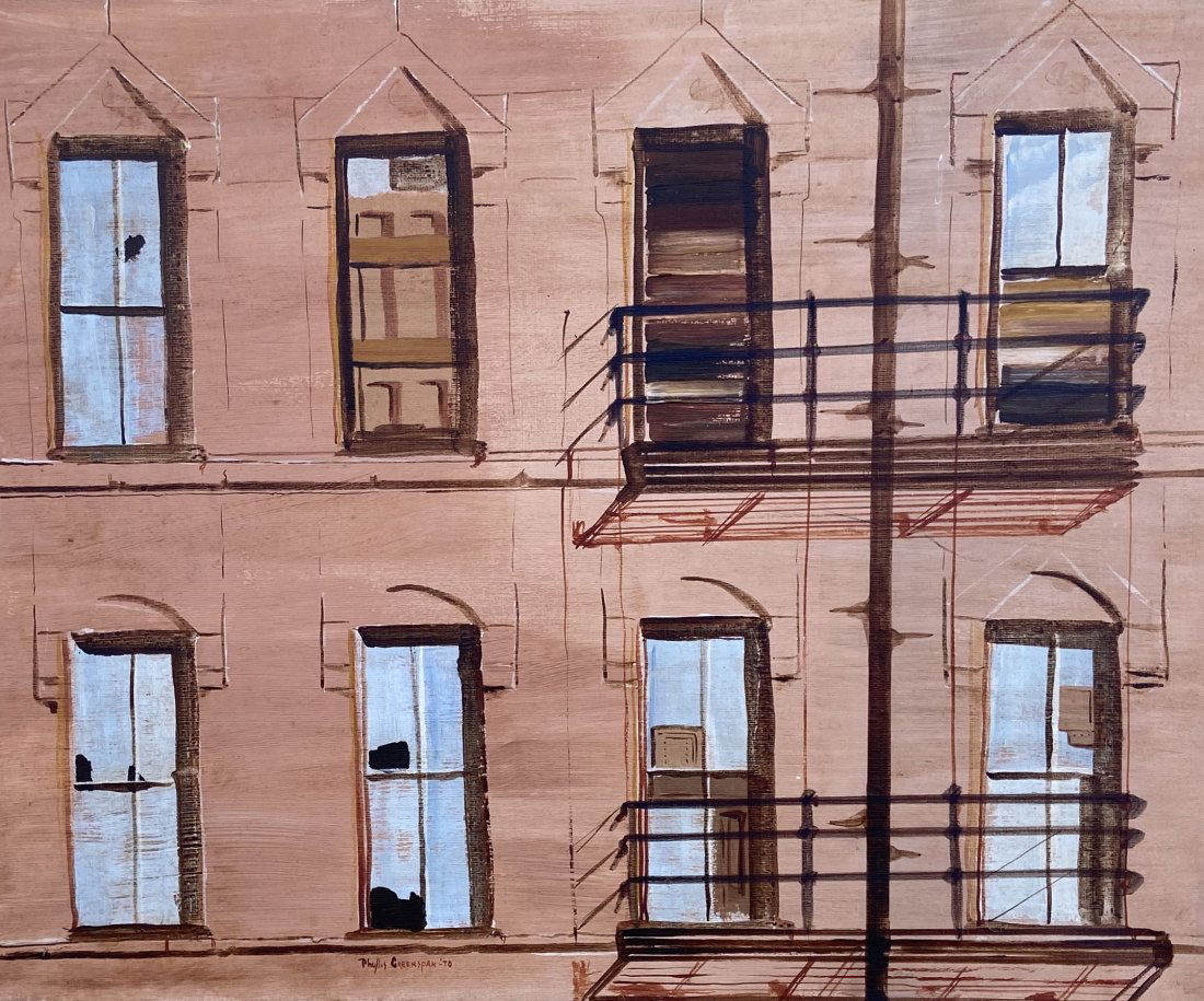 PHYLLIS GREENSPAN (20th c, American) Building Exterior (1 of 4)