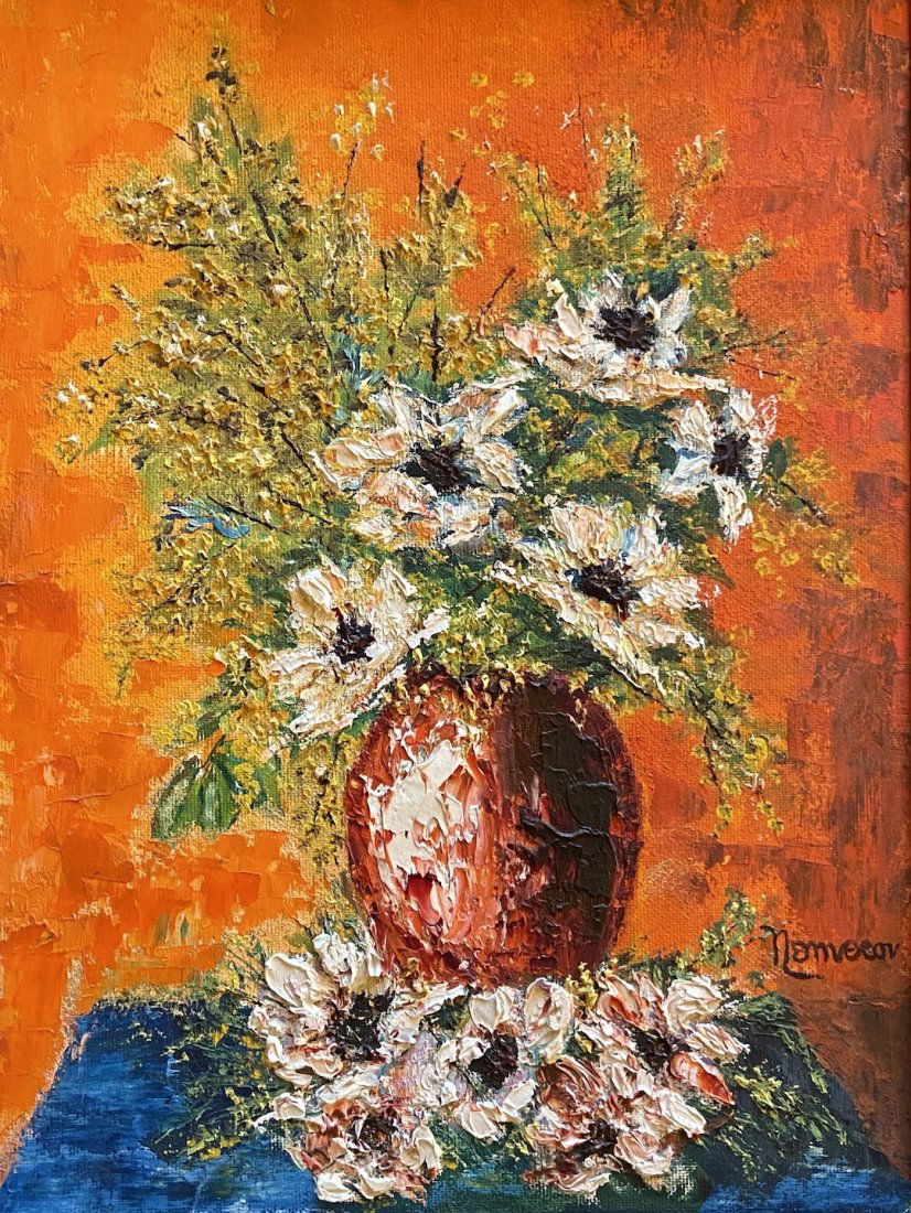 DAVID NEMEROV (20th c, Russian/American) Flowers (1 of 4)