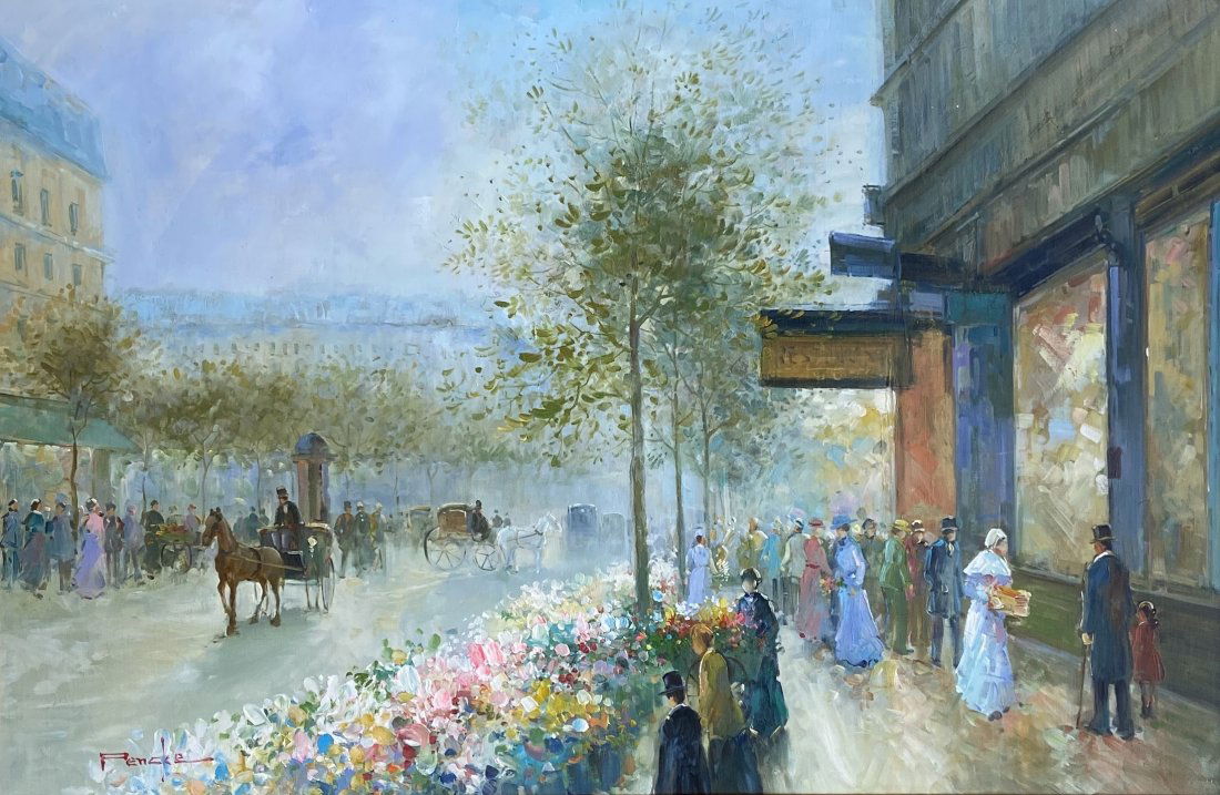 TE PENCKE (b. 1929, French) Paris Street Scene (1 of 4)