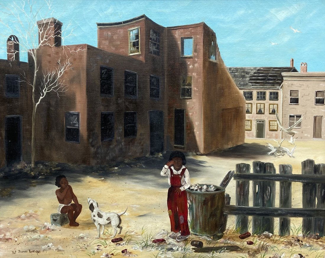 PAT THOMAS PARKINSON, 20th c, American) Street Scene (1 of 4)