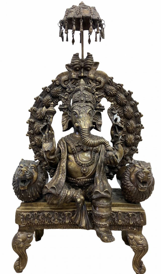 Heavy Bronze Seated Hindu Shiva Elephant (1 of 6)