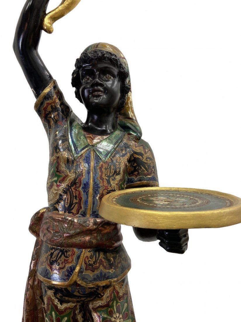 Venetian Blackamoor Carved Wood Painted Figure (1 of 11)