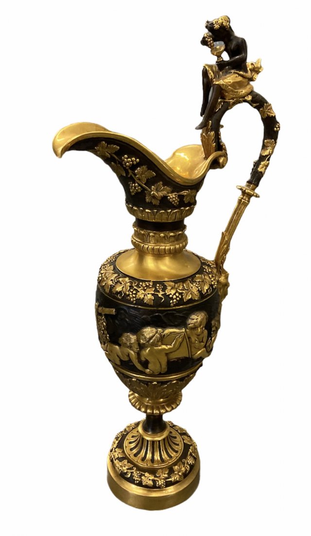 Gold & Ebony Neoclassical French Ewer (1 of 1)