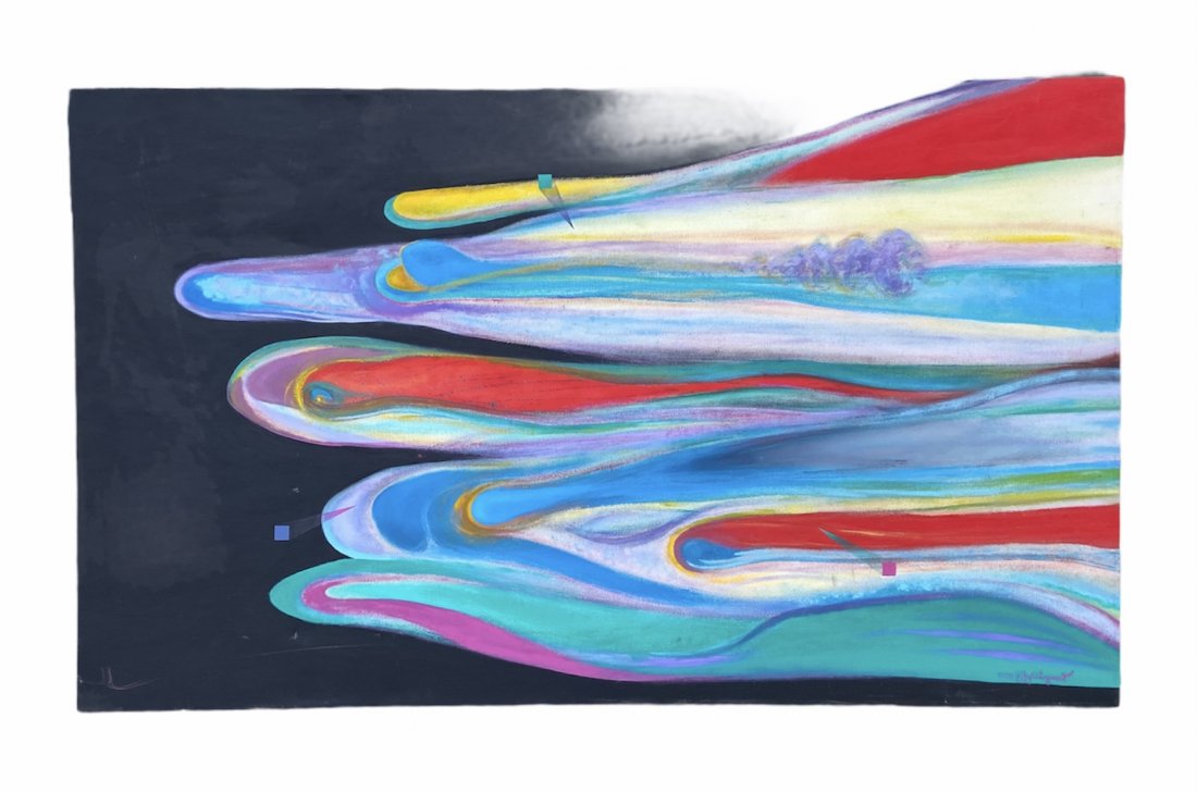 Large 1980's Abstract Painting (1 of 2)