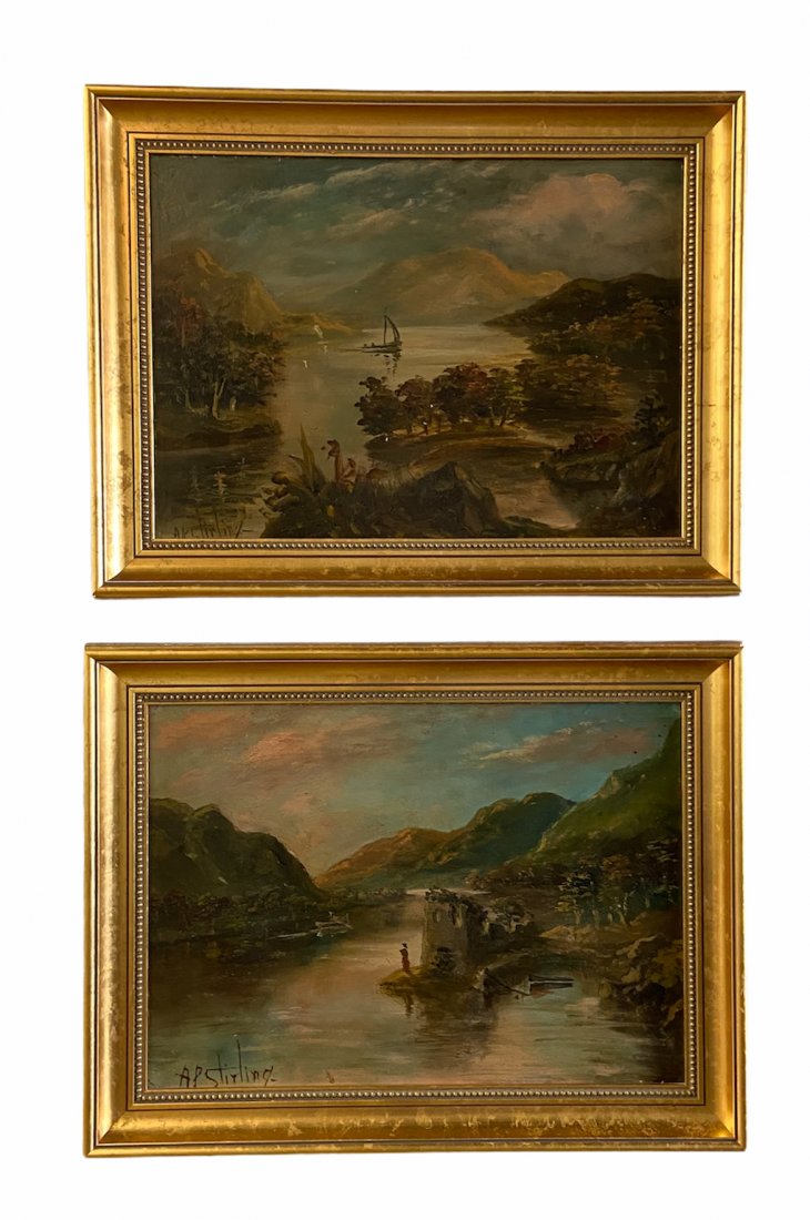 Pair Of Antique Hudson River School Paintings (1 of 3)