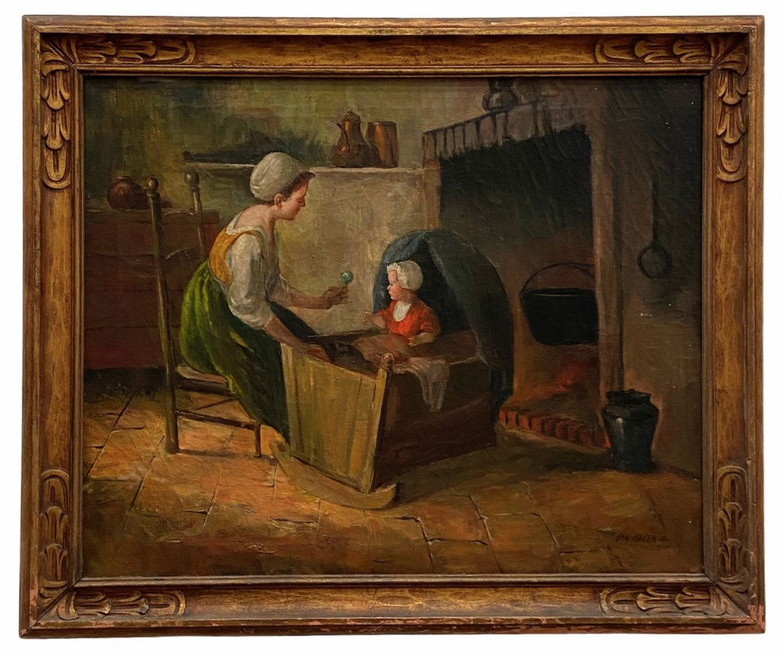 19th Century Interior Dutch Scene, Signed (1 of 3)