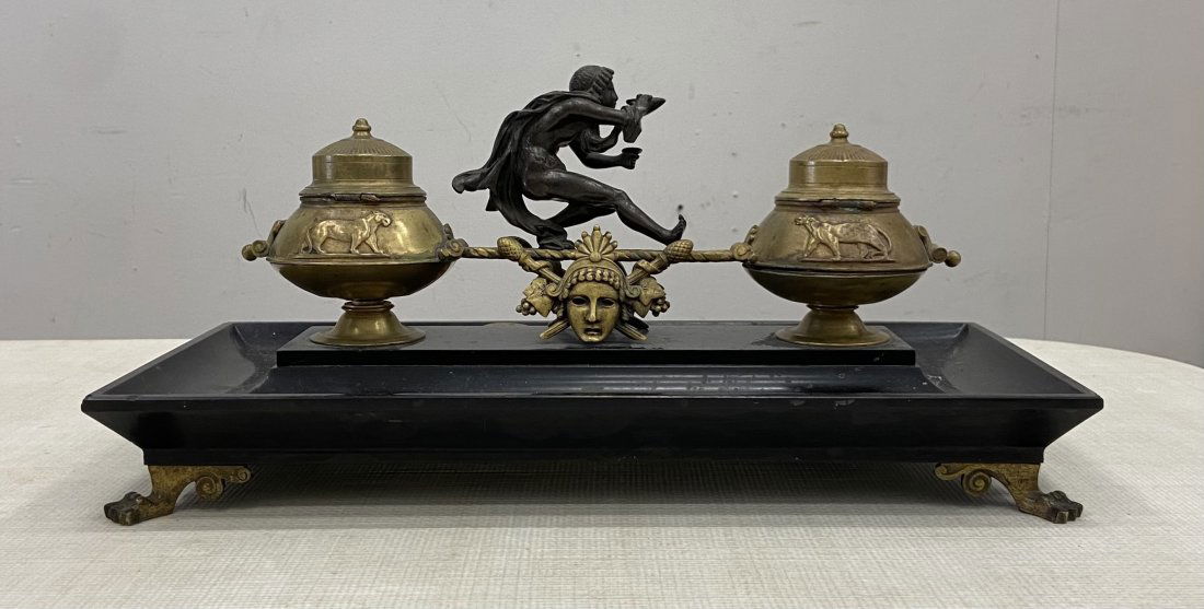 19th Century Art Deco Figural Inkwell (1 of 5)