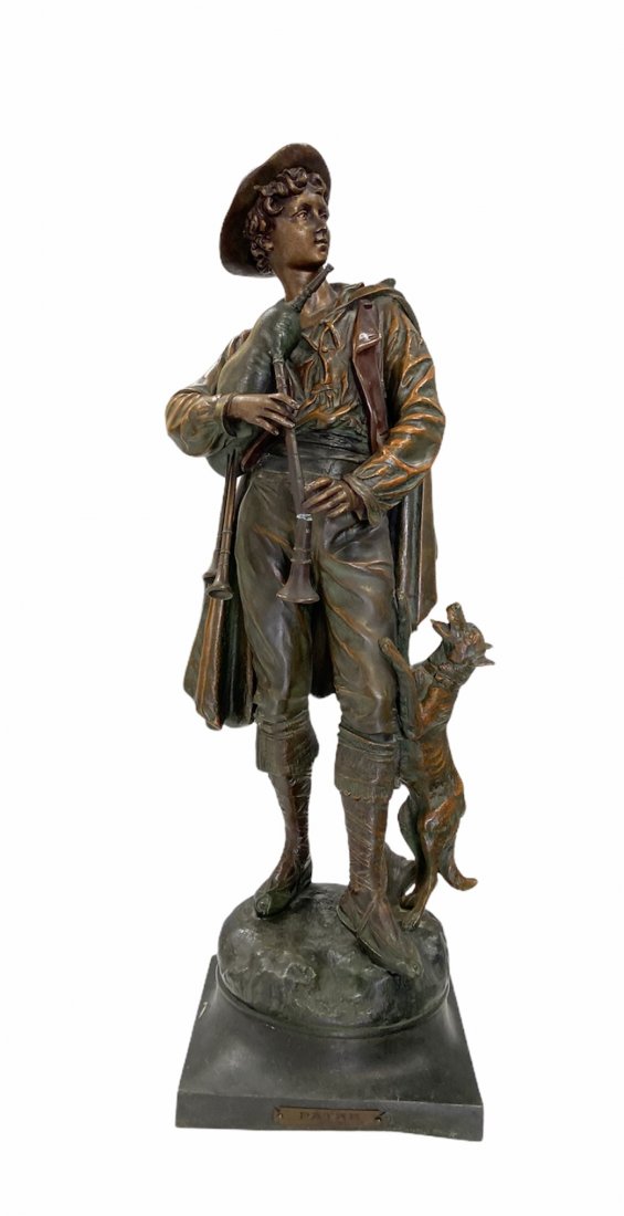 French Spelter Sculpture Of A Young Boy (1 of 2)