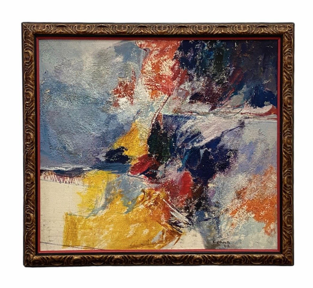 1960's Abstract Expressionist Painting Signed Genna (1 of 3)