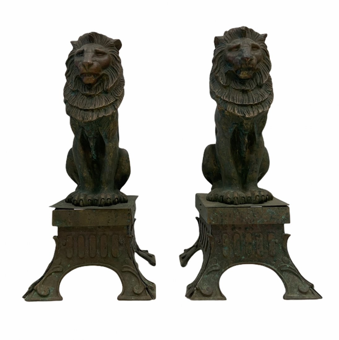 Pair Of 19th Century Bronze Lion Sculptures (1 of 5)