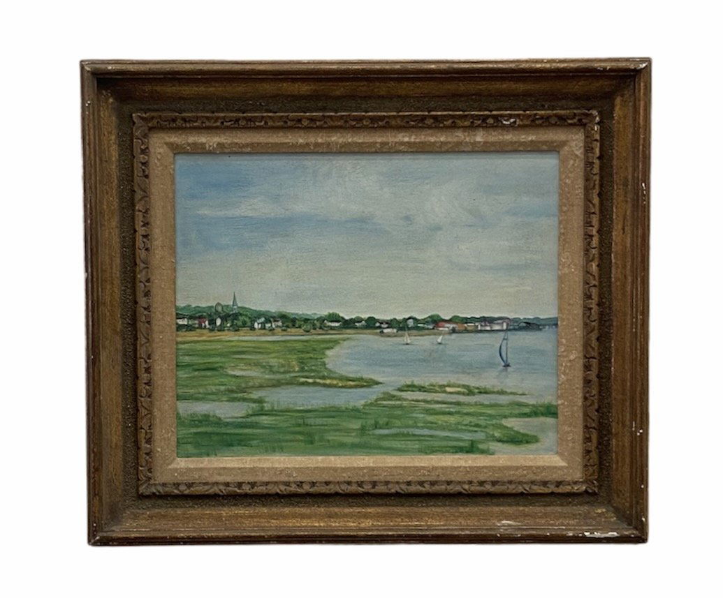 WPA New England Coastal Landscape Signed & Dated 1937 (1 of 3)