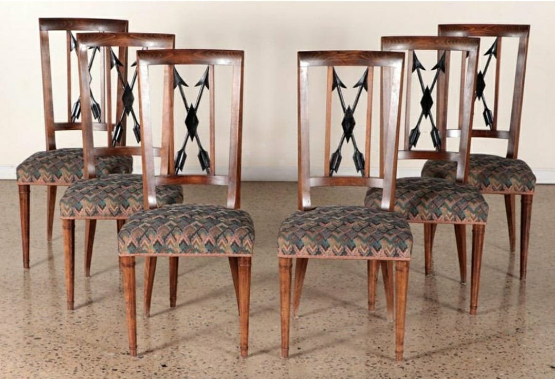 Set Of 6 Neoclassical Style Beachwood Dining Chairs (1 of 6)