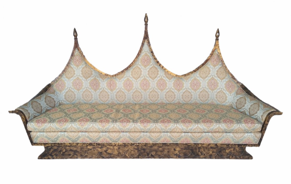 Rare Hollywood Regency James Mont Style Sofa (1 of 6)