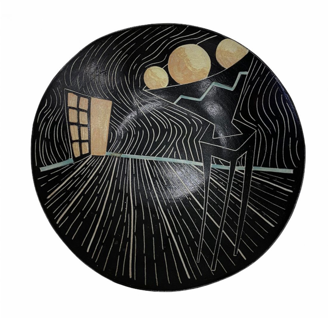 Artist Signed Studio Pottery Ceramic Plate (1 of 3)