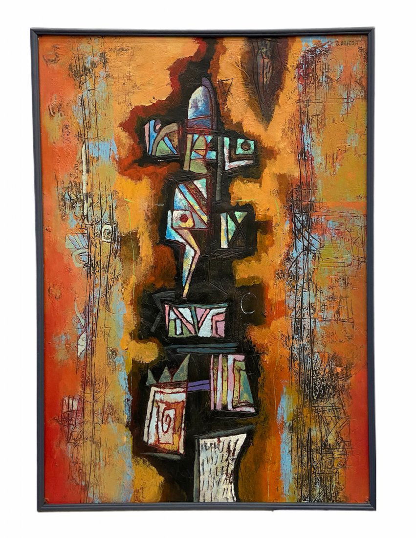 Cuban Abstract Signed D. Oriega 1994 (1 of 3)