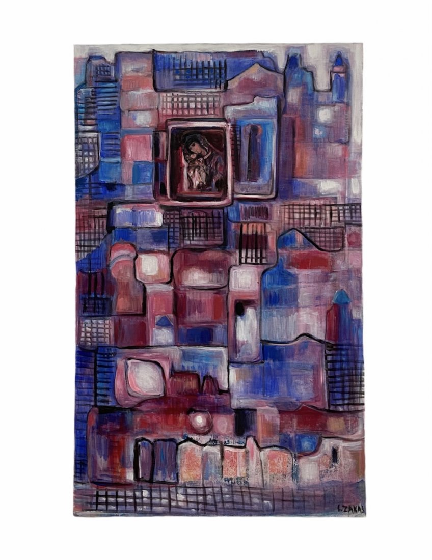 CATHERINE ZAKAS (20th c, Greek) Abstract (1 of 3)