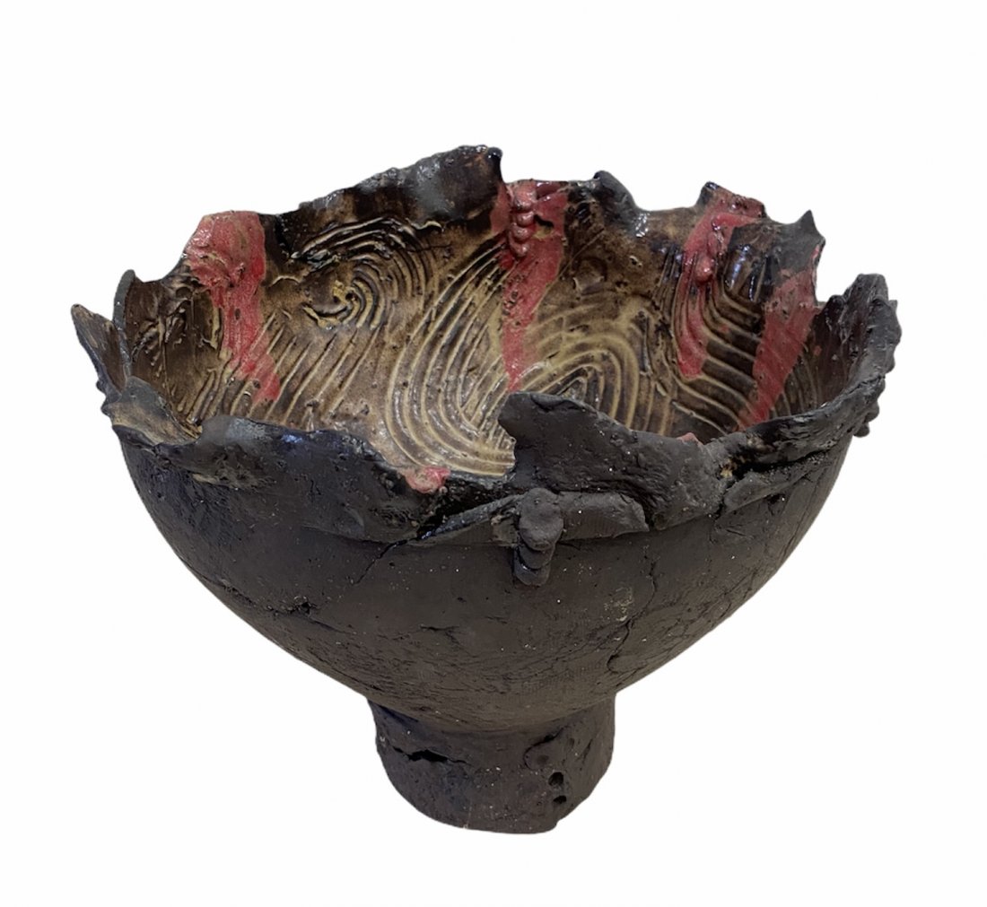 Studio Pottery Compote, Modern Design (1 of 3)