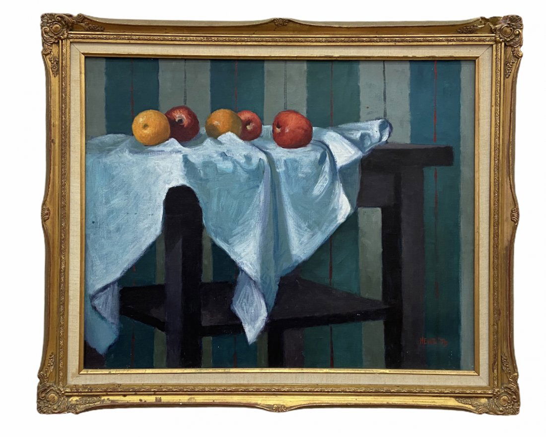 1970's American Still Life Of Apples Signed Henz (1 of 3)