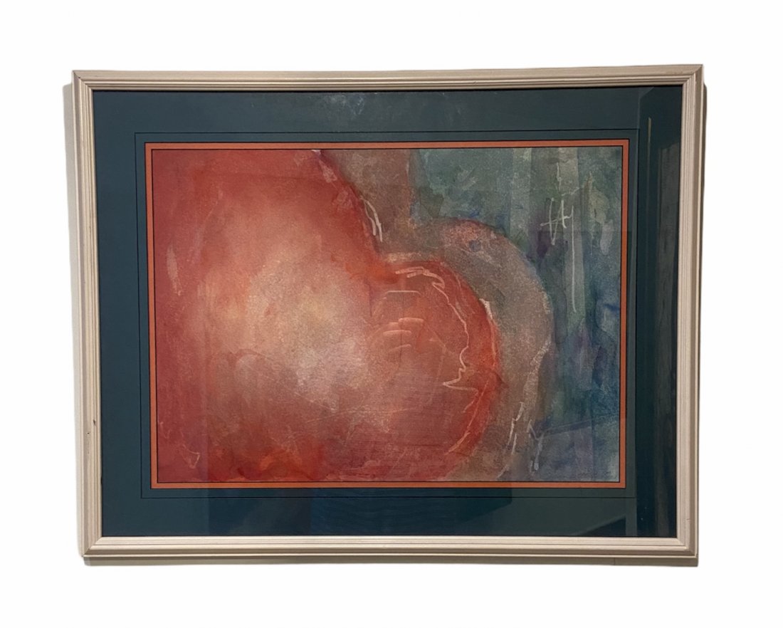 SUSAN GOTTLIEB (20th c, American) Abstract, Hearts (1 of 3)