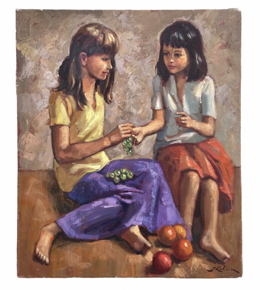 MARC REBIERRE (b.1934, French) Modernist, Girls (1 of 2)