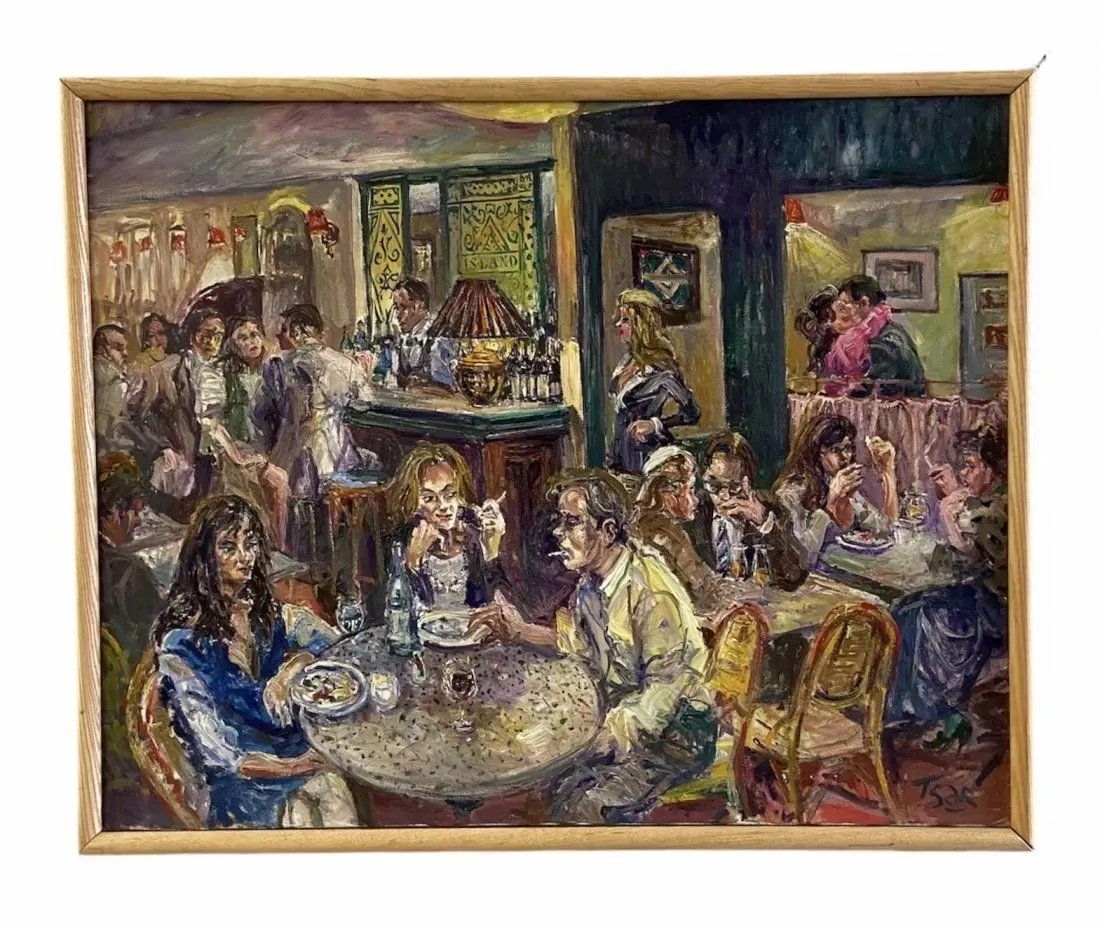 VAL TSAR (b. 1952, Kiev, Ukraine) Restaurant Scene (1 of 3)