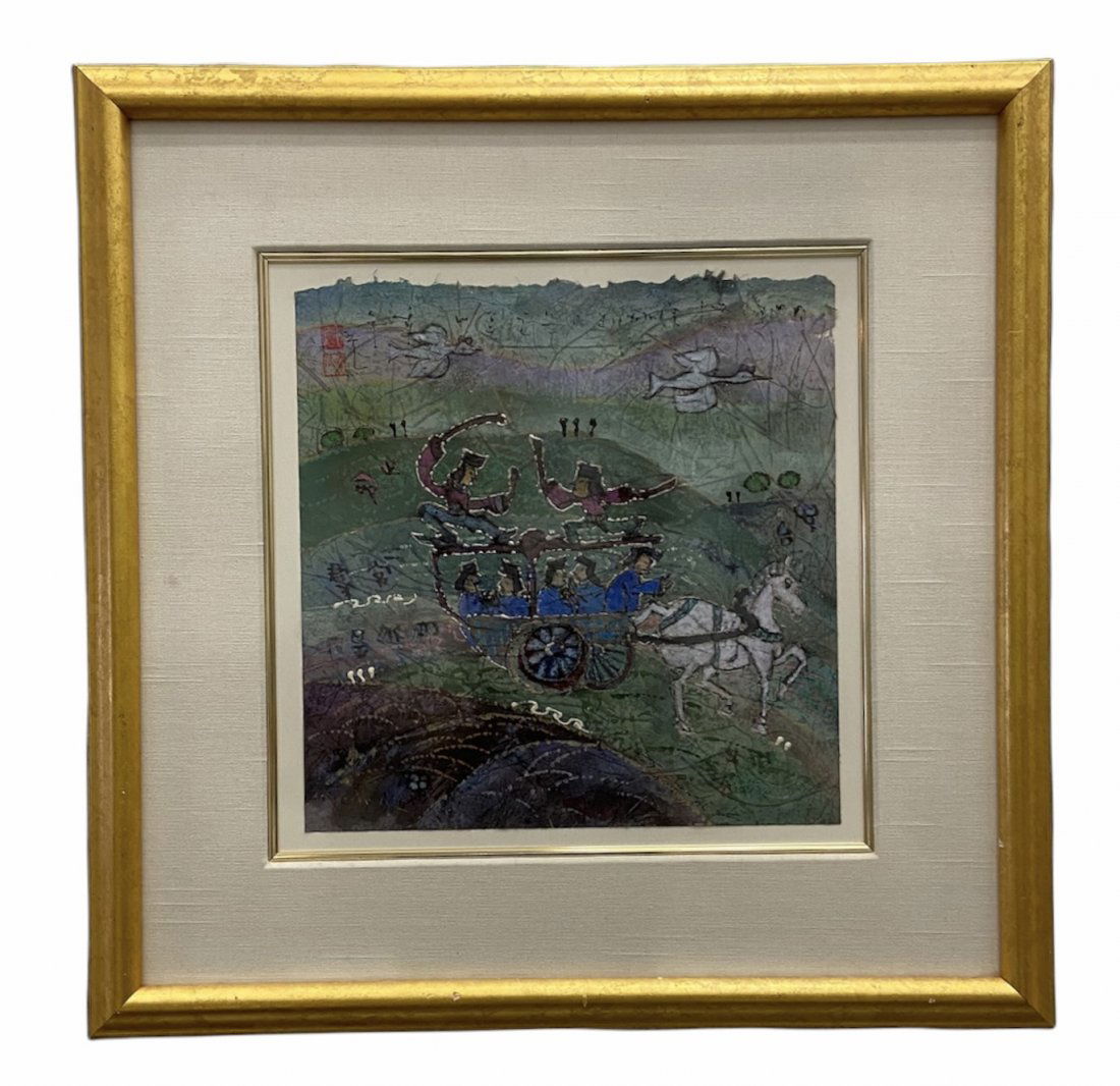 JOHN CHEN (20th c, Chinese) Ink Wash Painting (1 of 4)