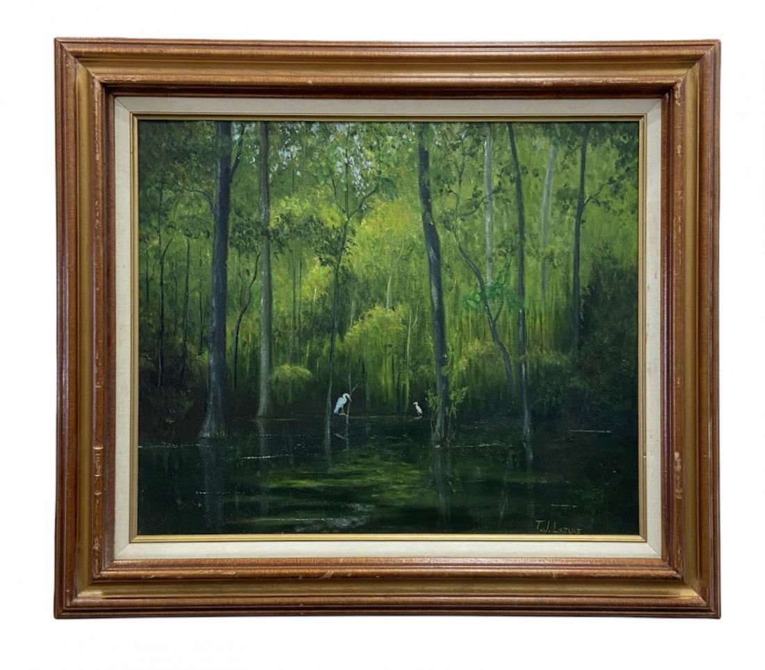 TOM LAZARE (20th c, Florida) Everglades Landscape (1 of 3)