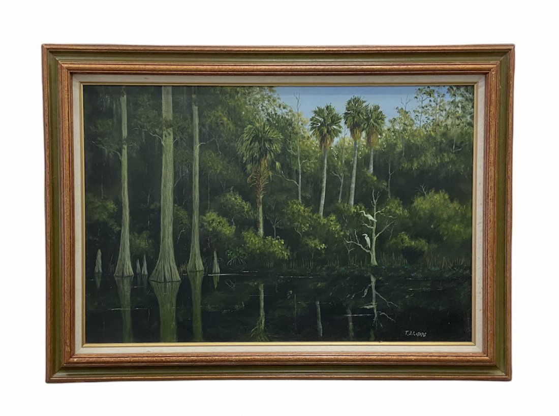 TOM LAZARE (20th c, Florida) Everglades Landscape (1 of 3)