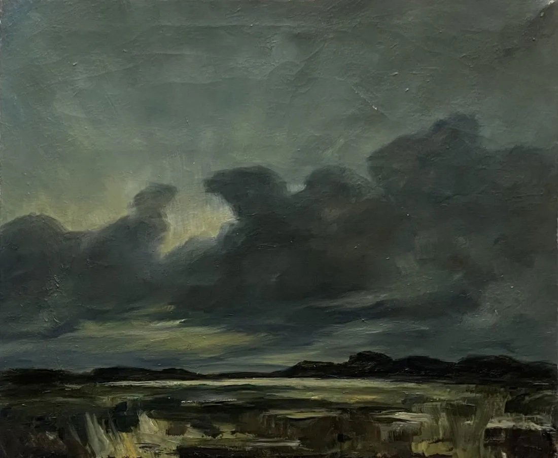 Norfolk Tonalist Landscape #7", Signed Illegibly (1 of 2)