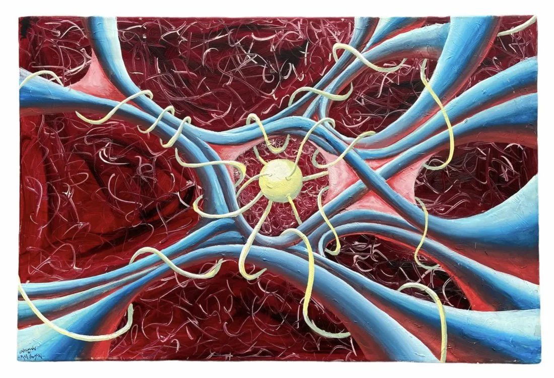 Futurist Abstract Signed, Unknown Artist (1 of 3)