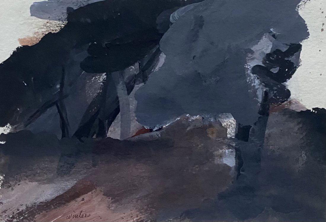 DENNY WINTERS (1905-1985, Maine) Dark Trees (1 of 4)