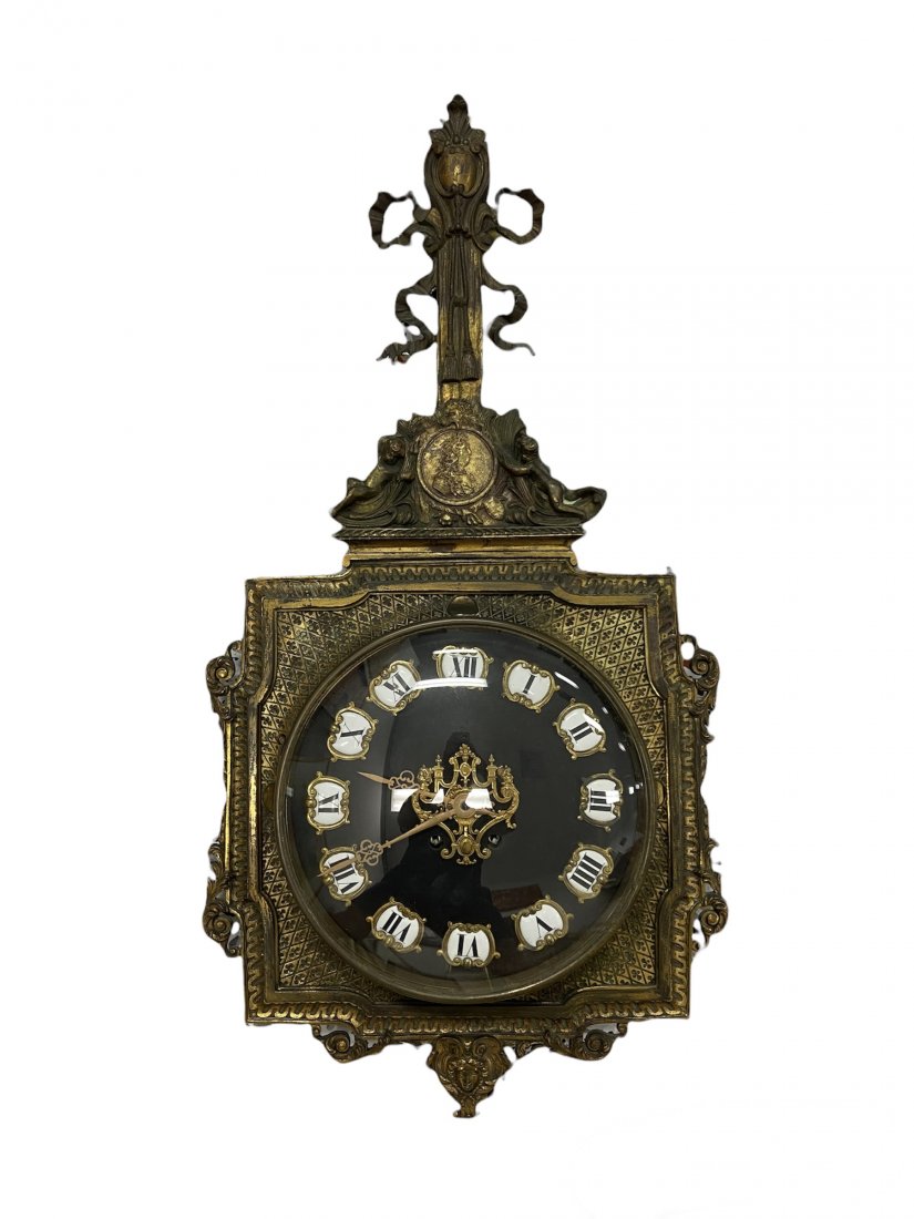Antique Bronze French Cartel Clock (1 of 4)