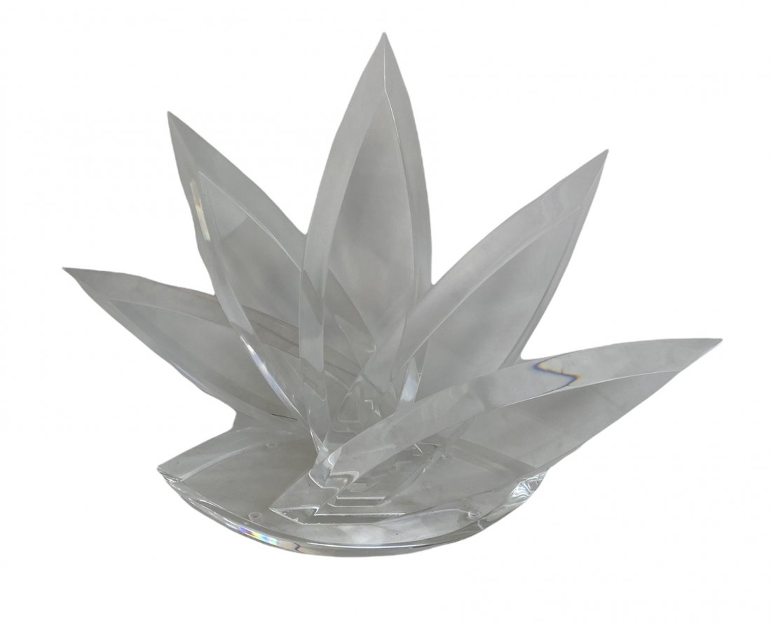 HIVO G VAN TEAL Lucite Flower Sculpture: 19 x 28 x 9 in.