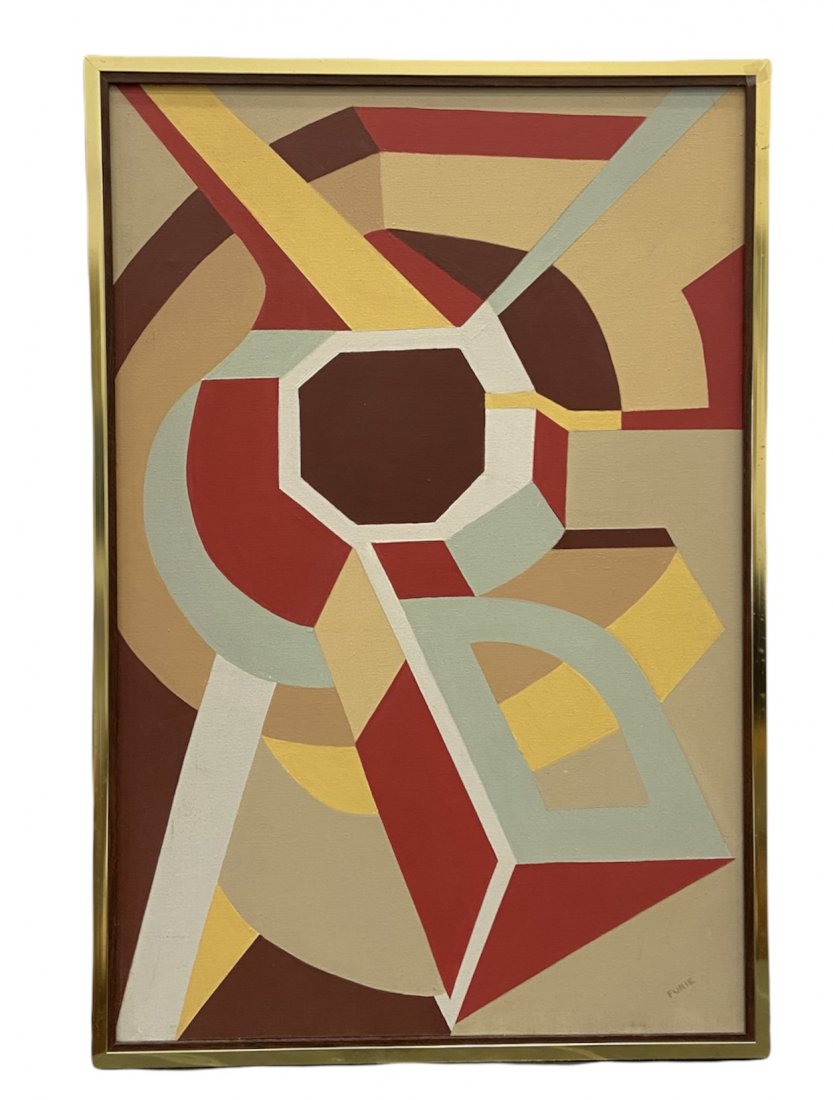 1970's Hard Edge MCM Abstract Signed & Exhibited (1 of 3)