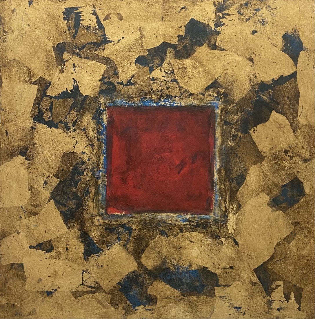 TIM RAY FISHER (b. 1969, Indiana) Color Field Abstract: Oil on board 24 x 24 in