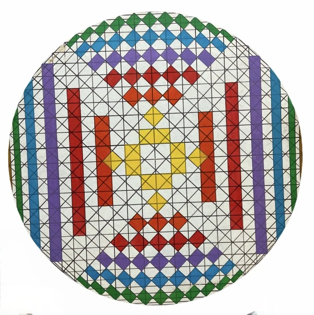 Mid-Century Modern Geometric Abstract Sphere, Signed (1 of 2)