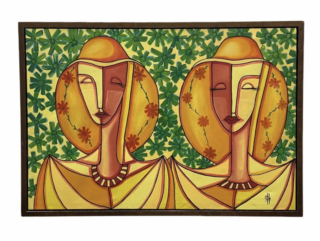 Large Latin American Modernist Figures , Signed (1 of 3)