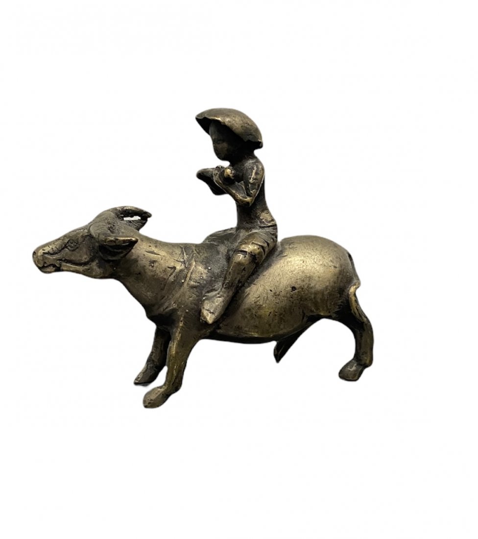 Southeast Asian Bronze Figure On Bull (1 of 4)