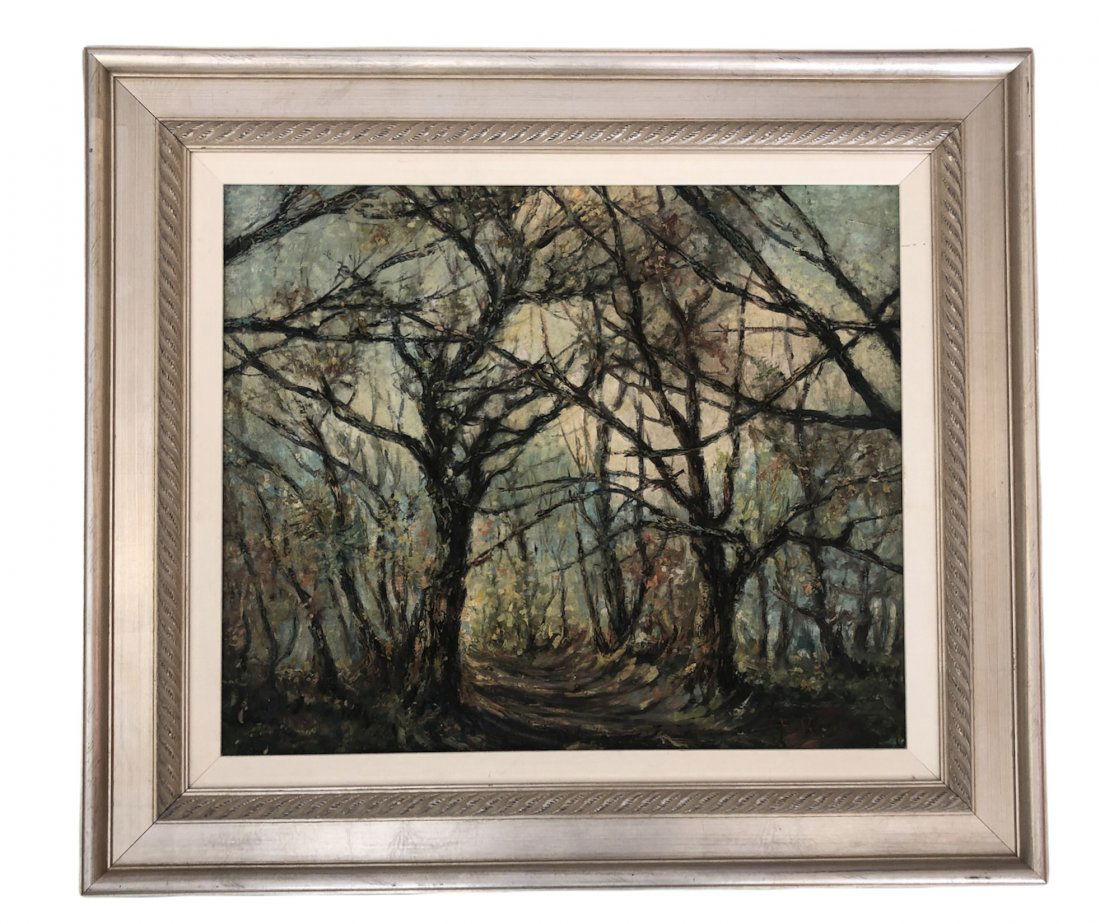 Early 20th Century American Forest Landscape, Signed (1 of 2)